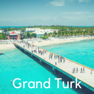 The beach and boardwalk at Margaritaville Grand Turk