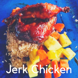 Jerk chicken and rice