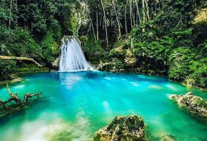 A picturesque waterfall in Jamaica