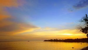 A beautiful sunset seen from the beaches of Negril, Jamaica